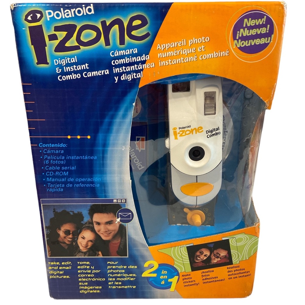 NIB Y2K VINTAGE POLAROID iZone CAMERA KIT - PHOTO STICKERS